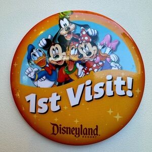 Disney Disneyland Resort “1st Visit” Button Pin
